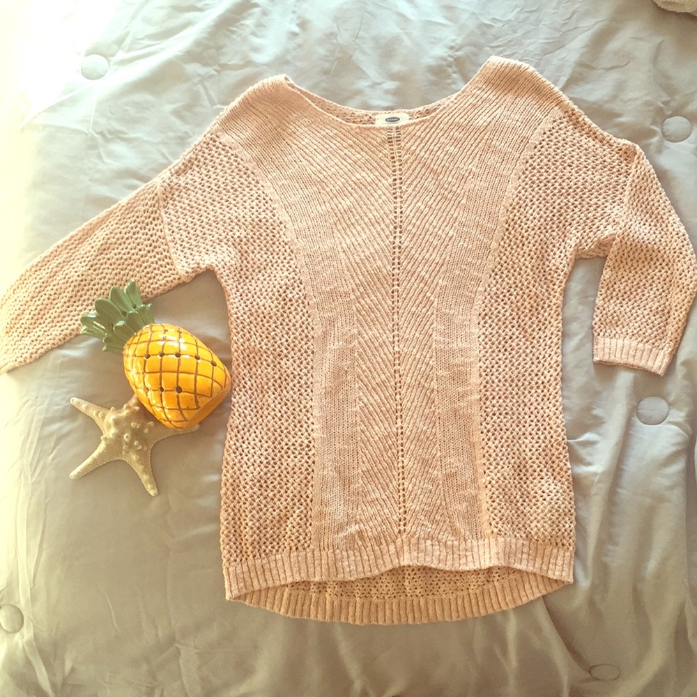 Light Coral Woven Sweater☀️
